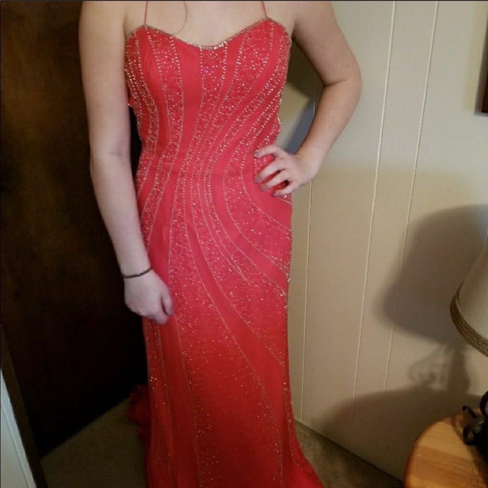 Beautiful red prom dress